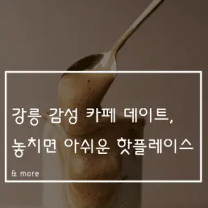 강릉 감성 카페 데이트, 놓치면 아쉬운 핫플레이스